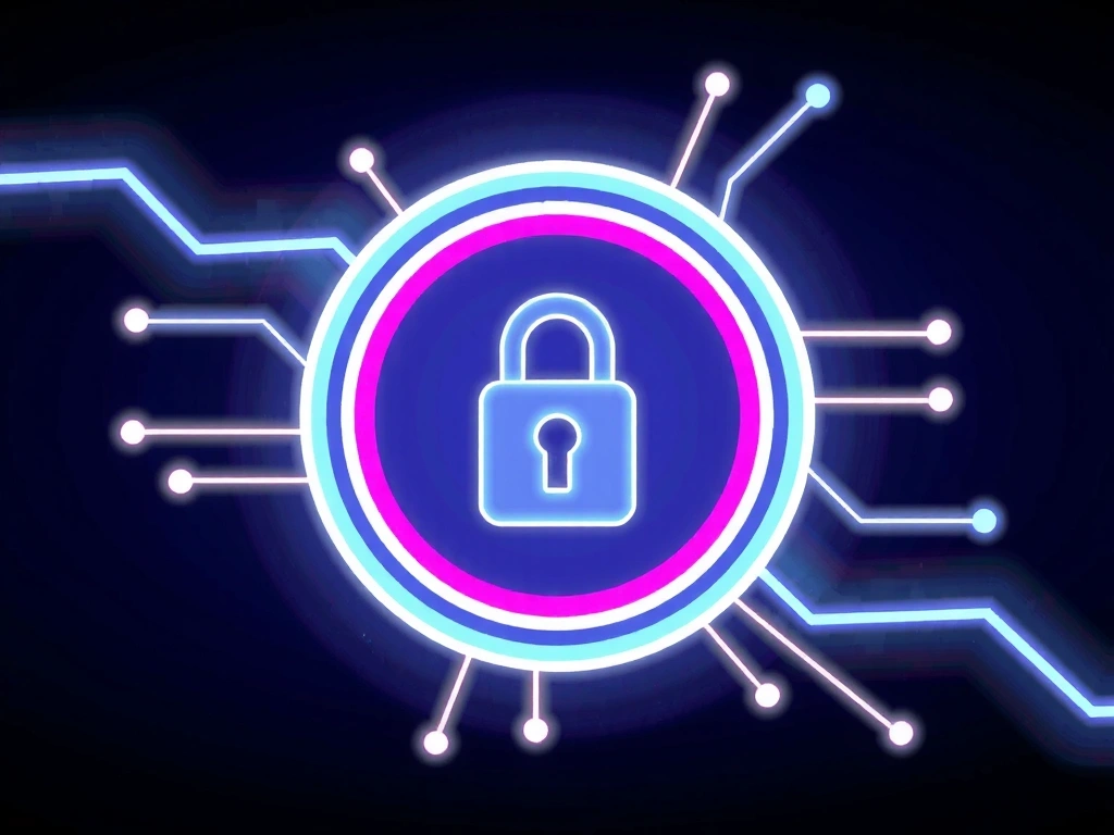 Ilustrație cu un lacăt digital și date personale, simbolizând securitatea informațiilor.