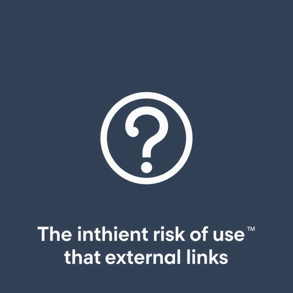 Iconiță stilizată a unui semn de întrebare într-un cerc, indicând riscul utilizării link-urilor externe