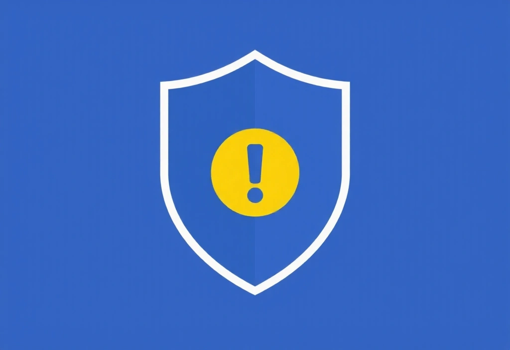 Ilustrație cu un scut și un semn de exclamare, simbolizând limitarea răspunderii